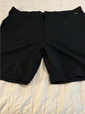 Men's Black Hybrid Stretch Shorts - Unbranded